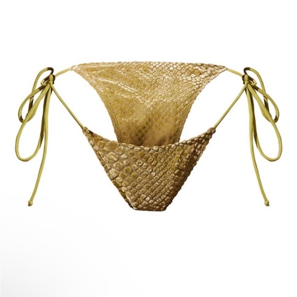 NWT Pretty Little Thing Olive Devore Bikini Bottoms - Picture 5 of 10